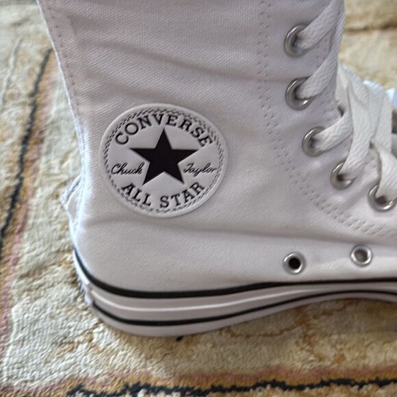 Converse CT All-Star XX-Hi Top Y2K Women’s Sz 8 White Lace-Up Knee-High Sneakers - Picture 11 of 14